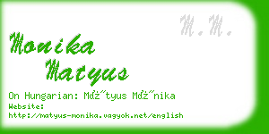 monika matyus business card